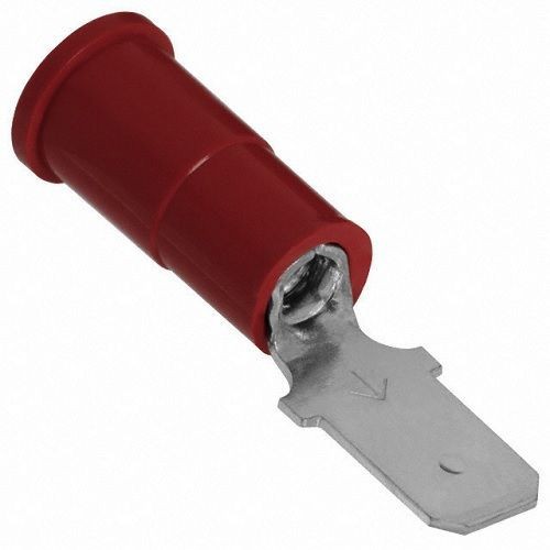 051128-587823M™ Scotchlok™ 051128-58782 Insulated Male Disconnect, 22 to 18 AWG Conductor, 1/4 in Tab, Butted Seam Barrel, Copper, Red