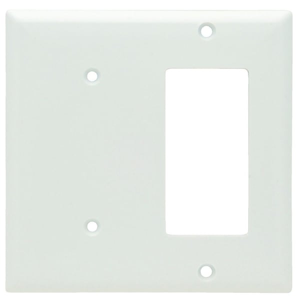 Pass & Seymour® Sierraplex® SP1426-W Standard Combination Wallplate, 1 Gang, White, 7.8 in, Thermoplastic