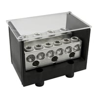 PDB-22-350-1ILSCO® ClearChoice® PDB-11-2/0-3 Type PDB Mechanical Medium Power Distribution Block, 600 VAC, 175 A, 3 Poles, 14 to 2/0 AWG Wire, Aluminum Alloy