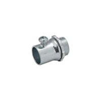 RACO® 2140 Non-Insulated Set Screw Conduit Connector, 2-1/2 in Trade, For Use With EMT/IMC/Rigid Conduit, Steel, Electro-Plated Zinc