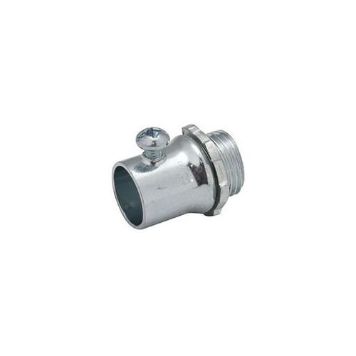 RACO® 2140 Non-Insulated Set Screw Conduit Connector, 2-1/2 in Trade, For Use With EMT/IMC/Rigid Conduit, Steel, Electro-Plated Zinc