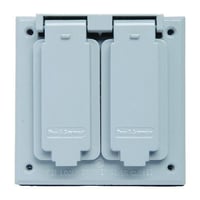Pass & Seymour® CA126-GRY Weatherproof Outlet Box Cover, 4.6 in L x 4.58 in W, Zinc