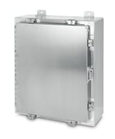 AB-24248NFAAustin Electrical Enclosures AB-24248NFA Aluminum Enclosure, 24 in H x 24 in W x 8 in D, Continuous Hinged/Gasketed/Padlockable/HASP cover, NEMA 4X Nema Rating, Aluminum
