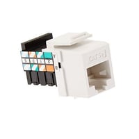 KMJA5E12OCC® KMJA5E12 8-Position Modular Jack, Cat 5e Module, Keystone Mount, Thermoplastic, Bright White