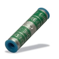 Color-Keyed® 60507-TB 2-Way Compression Splice Connector, 6 AWG Compact/Concentric/Stranded Aluminum/Copper Conductor, Die Code: 29, 1.63 in L, Aluminum