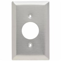 SSJ7Pass & Seymour® SSJ7 Junior Jumbo Receptacle Wallplate, 1 Gang, 5 in, 302 Stainless Steel