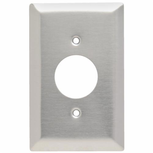 SSJ7Pass & Seymour® SSJ7 Junior Jumbo Receptacle Wallplate, 1 Gang, 5 in, 302 Stainless Steel
