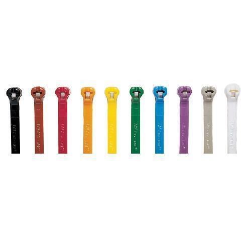 Ty-Rap® TY5232MX 2-Piece High Performance Standard Cable Tie, 8 in L x 0.09 in W x 0.04 in THK, Nylon/Polyamide 6.6, Black