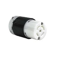 L2130-CPass & Seymour® Turnlok® L2130-C 3-Phase Locking Connector, 120/208 VAC, 30 A, 3 Poles, 5 Wires, Black/White