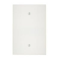 Leviton® 86114 Oversized Blank Wallplate, 1 Gang, 5-1/4 in H x 3-1/2 in W, Thermoset Plastic, Ivory