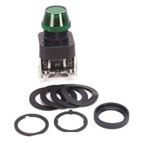 800H-QR10GAllen-Bradley, 800H-QR10G, 30.5mm Type 4/4X/13 Pilot Light, Full Voltage, No Test Option, Incand., Green, 120V AC