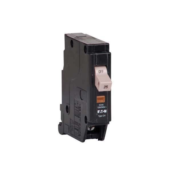 CHF125EATON CHF125 Type CHF Standard Circuit Breaker With Mechanical Trip Flag, 120/240 VAC, 25 A, 10 kA Interrupt, 1 Poles, Flag Trip
