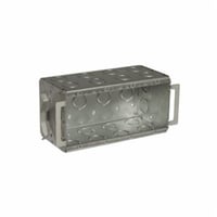 698BRACO® Block-Loc® 698B Non-Gangable Masonry Box, Steel, 89.8 cu-in Capacity, 4 Gangs, 4 Outlets, 24 Knockouts