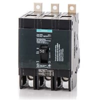Siemens BQD350 Type BQD Molded Case Circuit Breaker, 277/480 VAC, 50 A, 14 kA Interrupt, 3 Poles, Thermal/Magnetic Trip