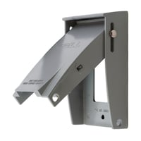 Wiring Device-Kellems WP26V GFCI Vertical Weatherproof Cover, 4-1/2 in L x 2-3/4 in W x 4-1/2 in D, Cast Zinc