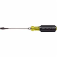 Klein® Cushion-Grip® 602-10 Heavy Duty Screwdriver, 3/8 in Keystone Point, Steel Shank, 15-7/16 in OAL, Rubber Handle, Polished Chrome, ASME B107.52, ANSI Specified