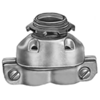 Data-Spec SheetBridgeport® 630-DC2 Duplex Non-Insulated Throat Conduit Connector, 3/8 in Trade, 0.43 to 0.61 in Cable Openings, For Use With Armored Cable and 3/8 in Flexible Metal Conduit, Die Cast Zinc, Ball Burnished/Mirror Smooth