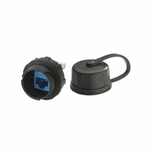 Leviton® DuraPort® D675E-E Cat 5e Industrial Connector Housing, -40 to 65 deg C Temperature, Polybutylene Terephthalate, Black