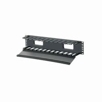 WMPF1EPanduit® PatchLink™ WMPF1E Single Sided Horizontal Cable Manager, 3-1/2 in H x 19 in W x 3.7 in D, ABS, Black