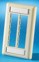 OR-40300545-13Ortronics® TracJack® OR-40300545-13 Clarity® Faceplate, 1 Gang, 6 Ports, Thermoplastic