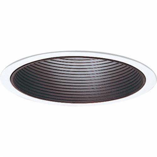 Progress Lighting® P8063-31 Utilitarian/Commodity Step Baffle Trim, 6-11/32 in ID x 7-3/4 in OD, Incandescent Lamp, For Use With 6 in IC/Non-IC Rated Recessed Shallow Housing, Aluminum