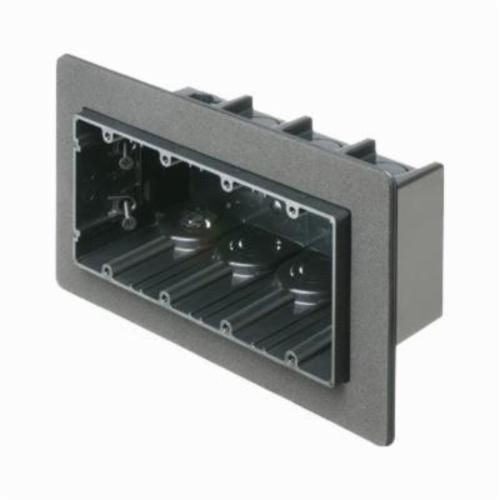 F104FArlington ONE-BOX™ F104F Versatile Vapor Box With (2) Captive Screws, Plastic, 81 cu-in Capacity, 4 Gangs, 4 Outlets, 5.99 in L x 9.937 in W x 3.51 in H