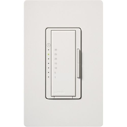 Maestro® eco-timer™ MA-T530G-WH Designer Countdown Timer Control Switch, 1 to 30 min Time Setting, 120 VAC, 1 Pole
