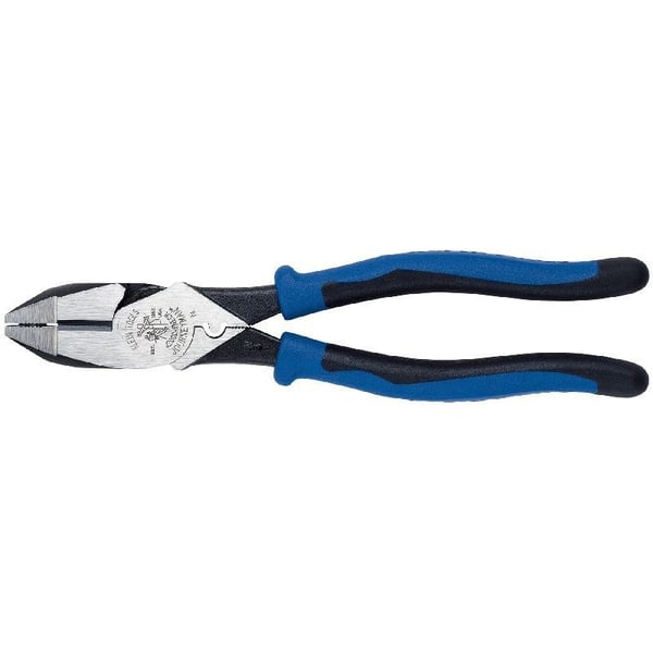 Klein® Journeyman™ J2000-9NECR Heavy Duty New England Nose Lineman's Plier, 1-19/32 in L x 1-1/4 in W x 5/8 in THK Tool Steel Jaw, High Leverage Cut, 9.55 in OAL