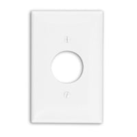 Leviton® 80504-W Midway Size Traditional Wallplate, 1 Gang, 4-7/8 in H x 3-1/8 in W, Thermoset, White
