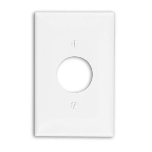 Leviton® 80504-W Midway Size Traditional Wallplate, 1 Gang, 4-7/8 in H x 3-1/8 in W, Thermoset, White