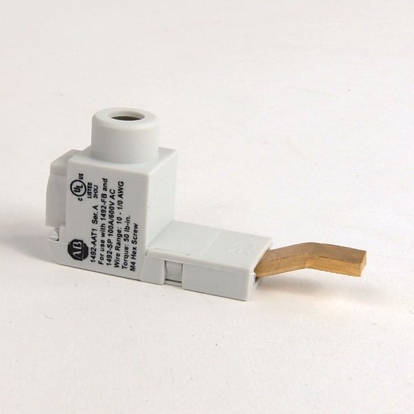 Allen-Bradley 1492-AAT1 Terminal Power Feed, 35mm², offset lug for single phase bus bar