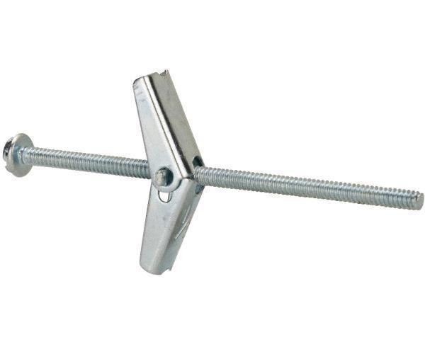 RAWL 4233 Toggle Bolt, Carbon Steel, Mushroom Head, 1/4 x 3 in, 5/8 in Drill Dia