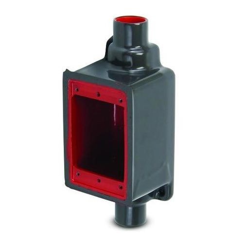Plasti-Bond RedH2OT® PRFSC2 FS Series Shallow Conduit Device Box, 3/4 in Trade, 1 Gang, Steel, PVC Coated