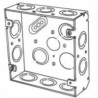4SJ-EKAppleton® ETP™ 4SJ-EK Square Box, Steel, 29.5 cu-in Capacity, 14 Outlets, 14 Knockouts, 4-11/16 in H x 4-11/16 in W x 1-1/2 in D