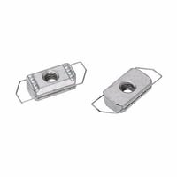 B-Line 4Dimension™ 4DWN228ZN Wire Wing Channel Nut, 1/4 in THK, 3/8-16 Thread, Steel