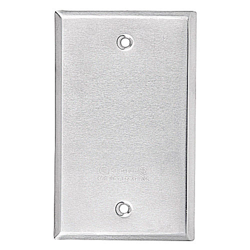 Data-Spec SheetRed Dot® CCB Blank Weatherproof Receptacle Cover, 4-9/16 in L x 2-13/16 in W, Steel