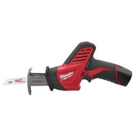 Milwaukee® HACKZALL® 2420-21 Fixed Shoe Cordless Reciprocating Saw Kit, 1/2 in L Stroke, 0 to 3000 spm, Straight Cut, 12 VDC, 11 in OAL
