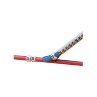Panduit® PAN-CODE™ PCA13-F PCA Series Pre-Printed Non-Adhesive Wire Marker, 0.13 to 0.15 in Wire, F Legend, Black/White Legend, White Marker, Acetal