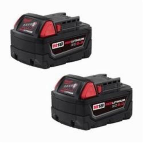 48-11-1852Milwaukee® M18™ REDLITHIUM™ 48-11-1852 Rechargeable Cordless Battery Pack, 5 Ah Lithium-Ion Battery, 18 VDC Charge, For Use With M18™ Cordless Power Tool