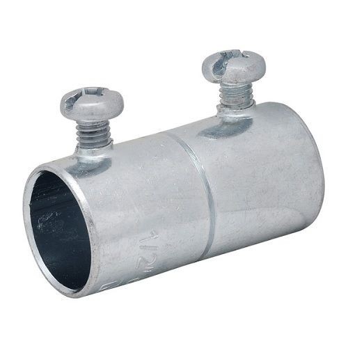 161EATON Crouse-Hinds 161 Setscrew Conduit Coupling, 3/4 in, For Use With Rigid/IMC Conduit, Steel, Zinc Plated