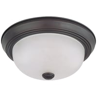 60/3145SATCO® 60/3145 Small Transitional Ceiling Light, (2) A-19 Incandescent Lamp, 120 VAC, Mahogany Bronze Housing