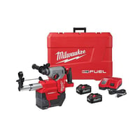 2912-22DEMilwaukee® HAMMERVAC™ 2912-22DE M18 FUEL™ 3-Mode Cordless Rotary Hammer Kit, 1 in SDS Plus® Chuck, 18 V, 0 to 1330 rpm No-Load, M18™ REDLITHIUM™ XC6.0 Battery