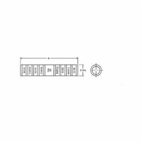 54818Color-Keyed® 54818 2-Way Long Barrel Splice Connector, 500 kcmil Copper Conductor, Die Code: 87, 4-3/4 in L, Copper