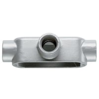 O-Z/Gedney Spec 5™ T-75 Type T Conduit Outlet Body, 7 cu-in, Malleable Iron, Aluminum Enamel/Zinc Electroplated