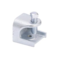 B444-3/8ZNB-Line B444-3/8ZN Rod to Beam Clamp, 3/8-16 Rod, 1 in THK Flange, 350 lb Load, Malleable Iron, Electro-Zinc Plated