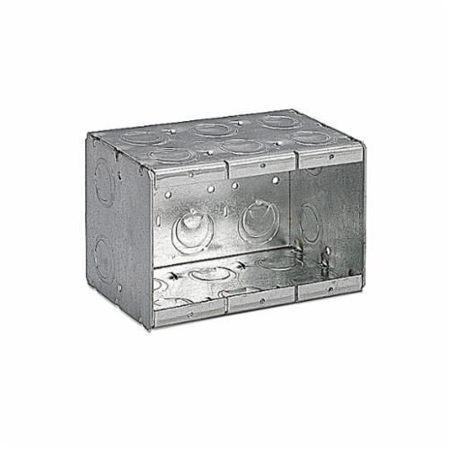 3-MBSteel City® 3-MB Deep Welded Masonry Box, Steel, 71 cu-in Capacity, 3 Gangs, 3 Outlets, 16 Knockouts