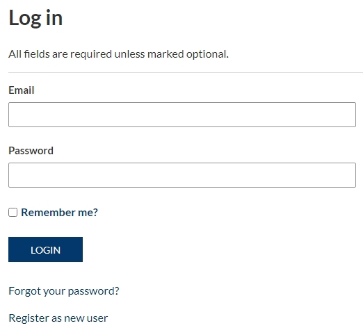 login page