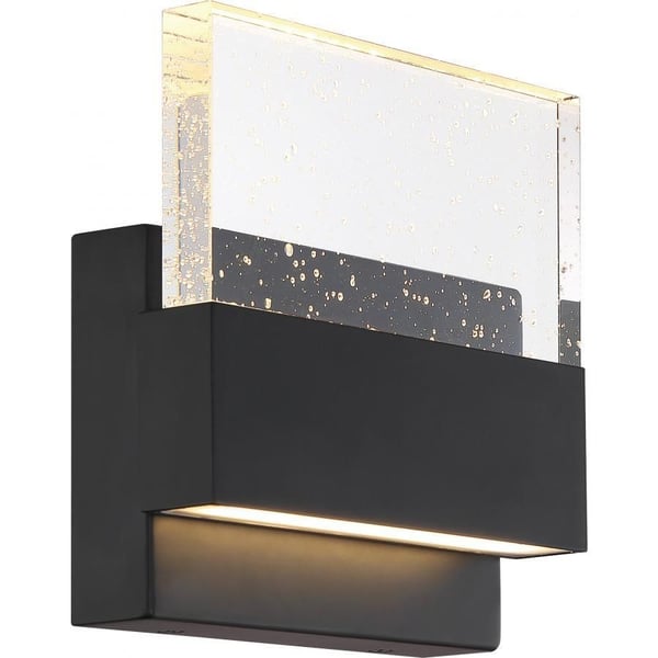 62/1512NUVO® by SATCO 62/1512 Ellusion Dimmable Wall Sconce, (1) Integrated LED Lamp, 120 V, Matte Black Housing