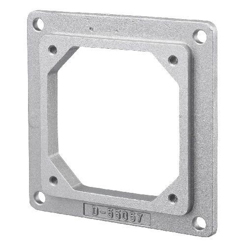 Wiring Device-Kellems HBL26402 1-Device Standard Straight Adapter Plate, 4-1/2 in L x 0.41 in W, For Use With HBL26401 Back Box, Hubbellock® 60 A Device, Cast Aluminum