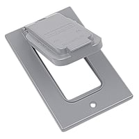 Data-Spec-SheetRed Dot® Dry-Tite® CCGV Weatherproof Receptacle Cover, 4-9/16 in L x 2-13/16 in W, Die Cast Aluminum